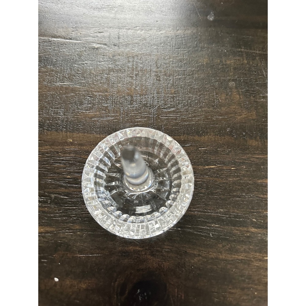 Waterford Crystal Ring Holder Signed Starburst Cut Jewelry Dish Vintage 3"